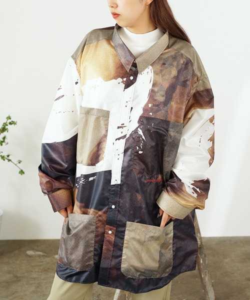 bodysong.(ボディソング)の「BODYSONG./ボディソング MASTERPIECE SH シャツ 総柄シャツ(シャツ/ブラウス・メンズ・ブラウン・FREE)」の20枚目の写真