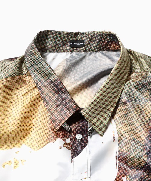 bodysong.(ボディソング)の「BODYSONG./ボディソング MASTERPIECE SH シャツ 総柄シャツ(シャツ/ブラウス・メンズ・ブラウン・FREE)」の4枚目の写真