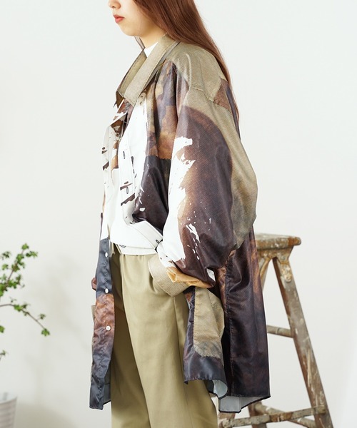 bodysong.(ボディソング)の「BODYSONG./ボディソング MASTERPIECE SH シャツ 総柄シャツ(シャツ/ブラウス・メンズ・ブラウン・FREE)」の22枚目の写真