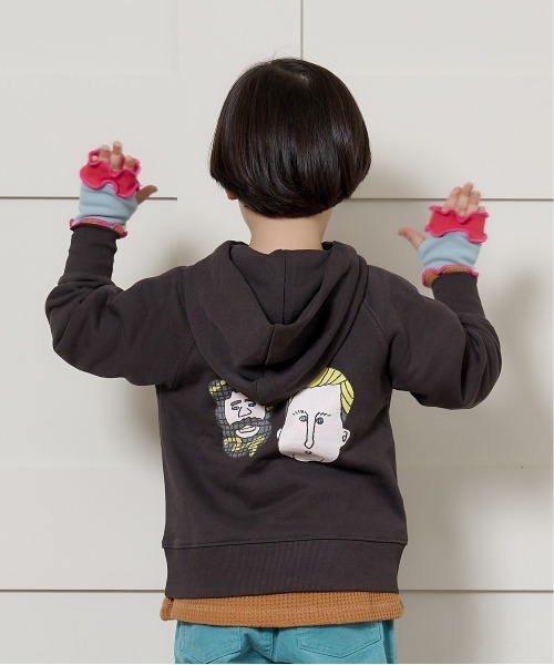 HOGAN RANCH WEAR（ホーガンランチウエア）の「ワッフルメローリブカットソー（90～150cm）（Tシャツ/カットソー・キッズ・ブラウン/杢グレー/オフホワイト・140/100/130/150/90/120/110）」の4枚目の写真