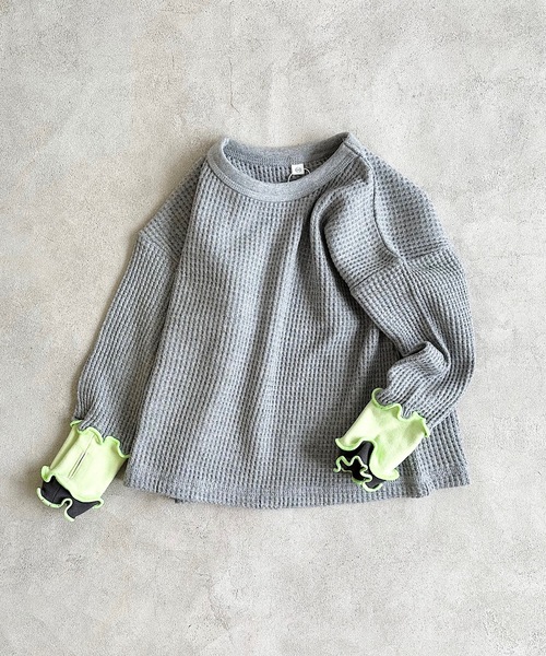 HOGAN RANCH WEAR（ホーガンランチウエア）の「ワッフルメローリブカットソー（90～150cm）（Tシャツ/カットソー・キッズ・ブラウン/杢グレー/オフホワイト・140/100/130/150/90/120/110）」の15枚目の写真