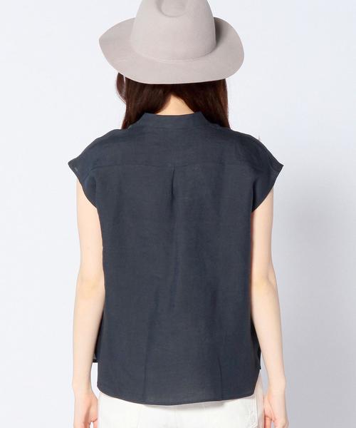 Another Edition（アナザーエディション）の「リネンスキッパーショートスリーブ/AEBC LI スキッパー SSL（シャツ/ブラウス・レディース・ホワイト/イエロー/ネイビー・フリー）」の4枚目の写真