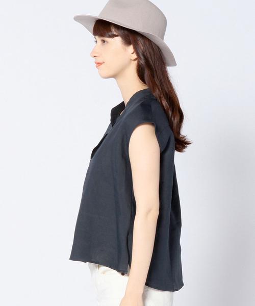 Another Edition（アナザーエディション）の「リネンスキッパーショートスリーブ/AEBC LI スキッパー SSL（シャツ/ブラウス・レディース・ホワイト/イエロー/ネイビー・フリー）」の6枚目の写真