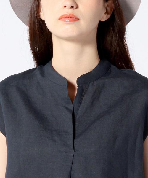 Another Edition（アナザーエディション）の「リネンスキッパーショートスリーブ/AEBC LI スキッパー SSL（シャツ/ブラウス・レディース・ホワイト/イエロー/ネイビー・フリー）」の11枚目の写真