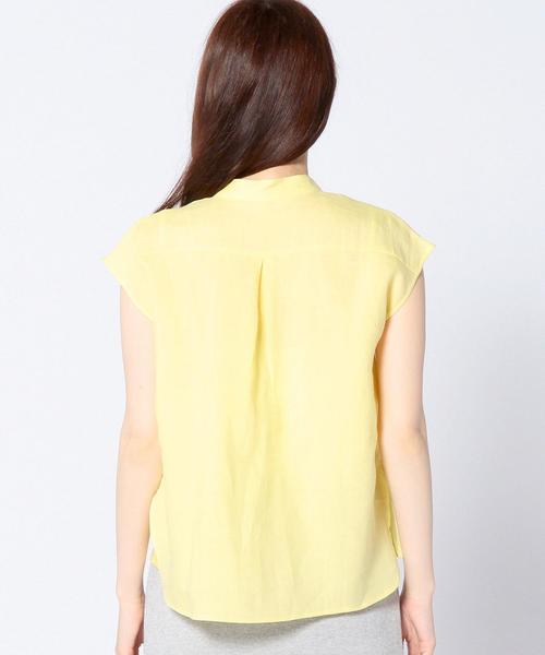 Another Edition（アナザーエディション）の「リネンスキッパーショートスリーブ/AEBC LI スキッパー SSL（シャツ/ブラウス・レディース・ホワイト/イエロー/ネイビー・フリー）」の8枚目の写真