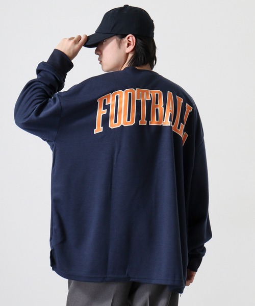 FUNALIVE（ファンアライブ）の「American casual print big sweat sweatshirt / アメカジプリント ビッグスウェットトレーナー unisex（スウェット・メンズ・ベージュ/グリーン/ブラック/ネイビー系/ネイビー/チャコール/杢グレー/ホワイト・L/M/XL）」の7枚目の写真