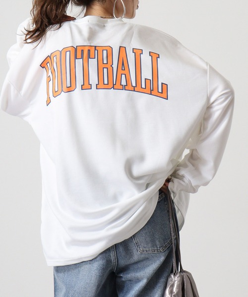 FUNALIVE（ファンアライブ）の「American casual print big sweat sweatshirt / アメカジプリント ビッグスウェットトレーナー unisex（スウェット・メンズ・ベージュ/グリーン/ブラック/ネイビー系/ネイビー/チャコール/杢グレー/ホワイト・L/M/XL）」の2枚目の写真
