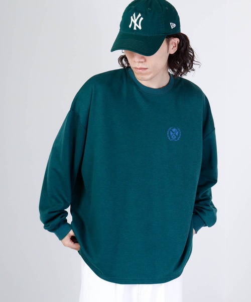 FUNALIVE（ファンアライブ）の「American casual print big sweat sweatshirt / アメカジプリント ビッグスウェットトレーナー unisex（スウェット・メンズ・ベージュ/グリーン/ブラック/ネイビー系/ネイビー/チャコール/杢グレー/ホワイト・L/M/XL）」の6枚目の写真