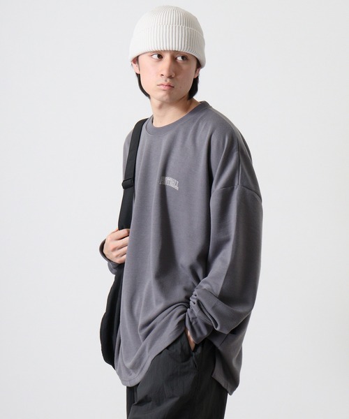 FUNALIVE（ファンアライブ）の「American casual print big sweat sweatshirt / アメカジプリント ビッグスウェットトレーナー unisex（スウェット・メンズ・ベージュ/グリーン/ブラック/ネイビー系/ネイビー/チャコール/杢グレー/ホワイト・L/M/XL）」の4枚目の写真