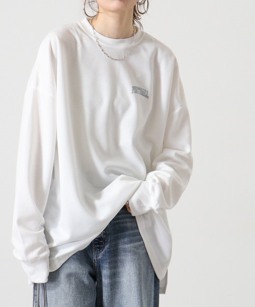 FUNALIVE（ファンアライブ）の「American casual print big sweat sweatshirt / アメカジプリント ビッグスウェットトレーナー unisex（スウェット・メンズ・ベージュ/グリーン/ブラック/ネイビー系/ネイビー/チャコール/杢グレー/ホワイト・L/M/XL）」の9枚目の写真