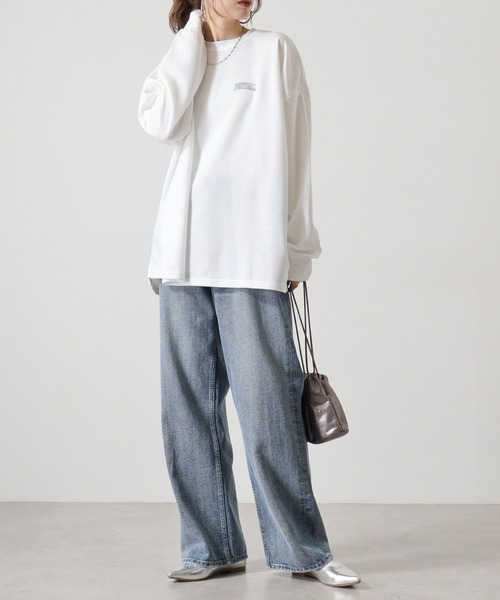 FUNALIVE（ファンアライブ）の「American casual print big sweat sweatshirt / アメカジプリント ビッグスウェットトレーナー unisex（スウェット・メンズ・ベージュ/グリーン/ブラック/ネイビー系/ネイビー/チャコール/杢グレー/ホワイト・L/M/XL）」の12枚目の写真