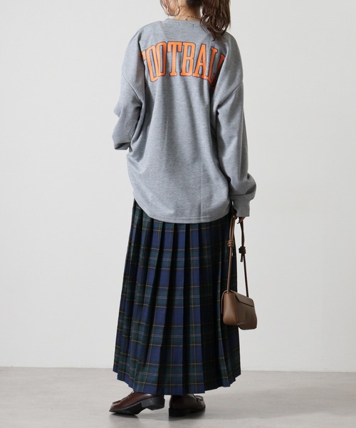 FUNALIVE（ファンアライブ）の「American casual print big sweat sweatshirt / アメカジプリント ビッグスウェットトレーナー unisex（スウェット・メンズ・ベージュ/グリーン/ブラック/ネイビー系/ネイビー/チャコール/杢グレー/ホワイト・L/M/XL）」の18枚目の写真