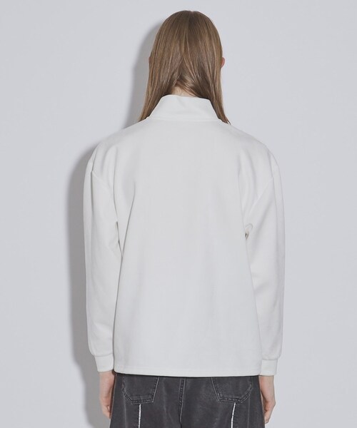 tk.TAKEO KIKUCHI（ティーケータケオキクチ）の「◆スエードポンチハーフジップカットソー（Tシャツ/カットソー・メンズ・オフホワイト/ライトグレー/ブラック/サンドベージュ/ブルー・01/02/03）」の9枚目の写真