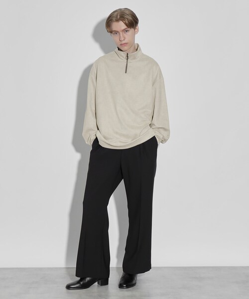 tk.TAKEO KIKUCHI（ティーケータケオキクチ）の「◆スエードポンチハーフジップカットソー（Tシャツ/カットソー・メンズ・オフホワイト/ライトグレー/ブラック/サンドベージュ/ブルー・01/02/03）」の16枚目の写真