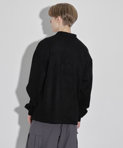 tk.TAKEO KIKUCHI（ティーケータケオキクチ）の「◆スエードポンチハーフジップカットソー（Tシャツ/カットソー・メンズ・オフホワイト/ライトグレー/ブラック/サンドベージュ/ブルー・01/02/03）」の19枚目の写真