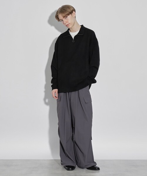 tk.TAKEO KIKUCHI（ティーケータケオキクチ）の「◆スエードポンチハーフジップカットソー（Tシャツ/カットソー・メンズ・オフホワイト/ライトグレー/ブラック/サンドベージュ/ブルー・01/02/03）」の20枚目の写真