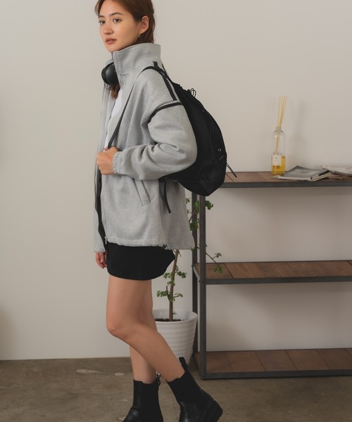 ROOPTOKYO（ループトウキョウ）の「Sideline Sweat / サイドライン フルジップスウェット（スウェット・レディース・グレー・M）」の8枚目の写真