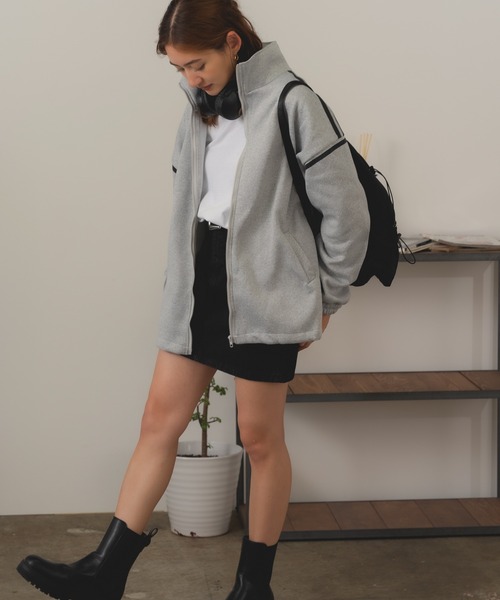 ROOPTOKYO（ループトウキョウ）の「Sideline Sweat / サイドライン フルジップスウェット（スウェット・レディース・グレー・M）」の9枚目の写真