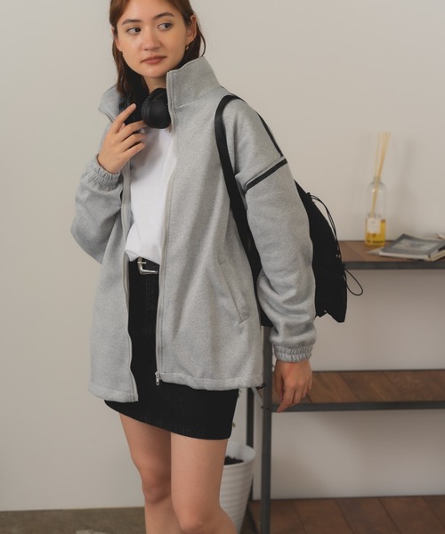 ROOPTOKYO（ループトウキョウ）の「Sideline Sweat / サイドライン フルジップスウェット（スウェット・レディース・グレー・M）」の4枚目の写真