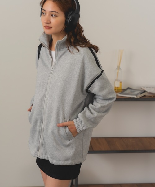 ROOPTOKYO（ループトウキョウ）の「Sideline Sweat / サイドライン フルジップスウェット（スウェット・レディース・グレー・M）」の2枚目の写真