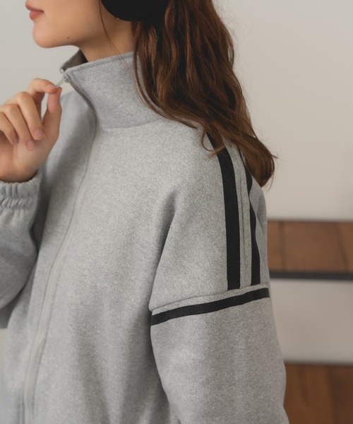 ROOPTOKYO（ループトウキョウ）の「Sideline Sweat / サイドライン フルジップスウェット（スウェット・レディース・グレー・M）」の11枚目の写真