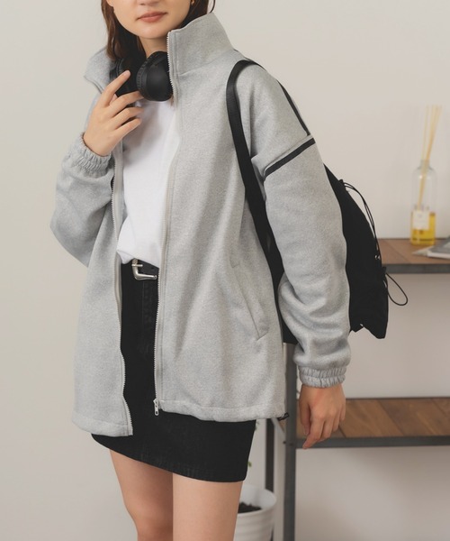 ROOPTOKYO（ループトウキョウ）の「Sideline Sweat / サイドライン フルジップスウェット（スウェット・レディース・グレー・M）」の18枚目の写真