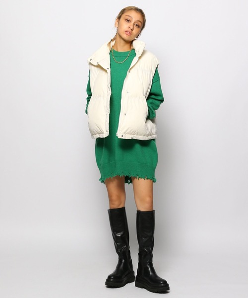 FOREVER 21(フォーエバー トゥエンティーワン)の「【2023AW】中綿ベスト(その他アウター・レディース・ナチュラル/ブラック/オレンジ・FREE)」の4枚目の写真