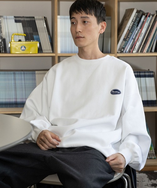 niko and...（ニコアンド）の「ワンポイント裏起毛プルオーバー（スウェット・メンズ・ブラック/オフホワイト/グリーン/バイオレット・MEDIUM/LARGE）」の8枚目の写真
