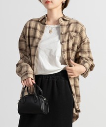 DAY CLOSET | レディース 長袖チェック柄オーバーシルエットネルシャツ(シャツ/ブラウス)
