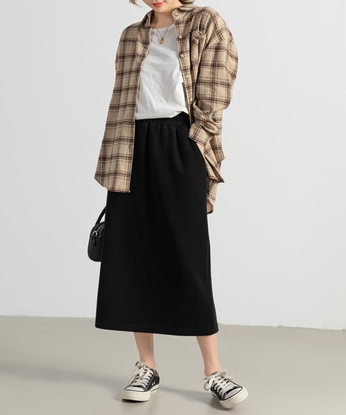 DAY CLOSET（デイ クローゼット）の「レディース 長袖チェック柄オーバーシルエットネルシャツ（シャツ/ブラウス・レディース・ブラック/ベージュ・M）」の16枚目の写真