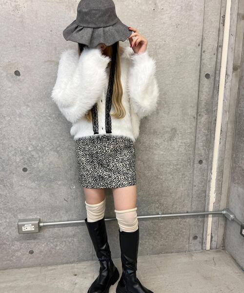 PHILLY(フィリー)の「デザインニーハイソックス(ソックス/靴下・レディース・アイボリー/ブラック/ホワイト/グレー・FREE)」の10枚目の写真