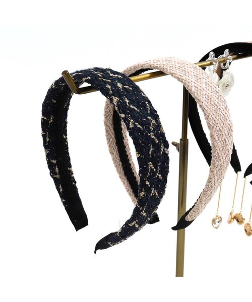 apres les cours(アプレレクール)の「ツイードカチューシャ(カチューシャ・キッズ・ピンク/ネイビー・FREE)」の4枚目の写真