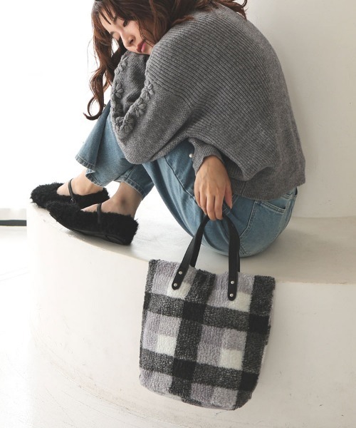 DONOBAN(ドノバン)の「e.e.p.ボアトート(トートバッグ・レディース・ブラック系その他/アイボリー/モカ/ブラウン系その他・F)」の22枚目の写真