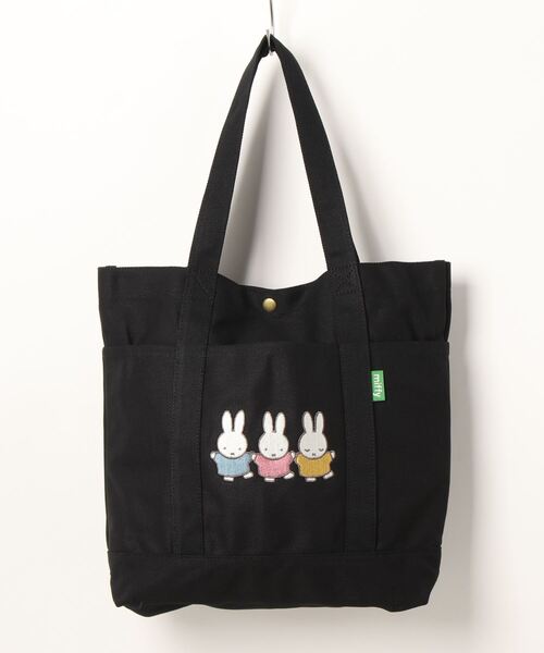 Miffy（ ミッフィー）の「【miffy/ミッフィー】 A4サイズ対応 500mlペットボトル収納可 トートバッグ（トートバッグ・レディース・ホワイト/ブラック/その他2/その他1・FREE）」の3枚目の写真