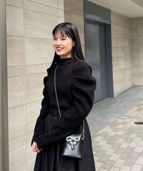 Fit more（フィットモア）の「パワショルリブニット（ニット/セーター・レディース・ブラック/グレー/ホワイト・FREE）」の12枚目の写真