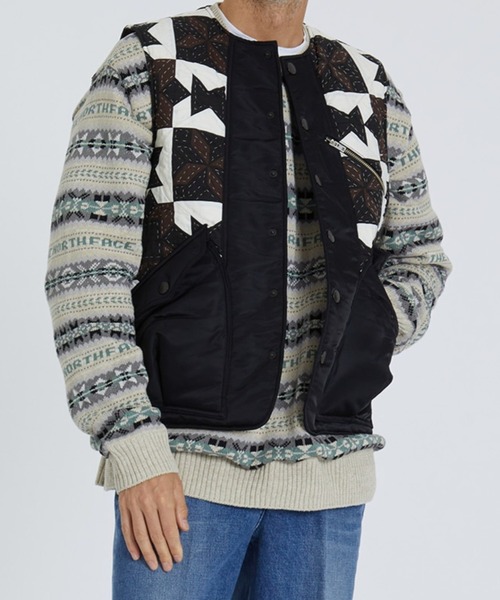 KHOKI コッキ Hand patchwork quilted vest イデアル公式オンラインショップ / Hand patchwork quilted vest