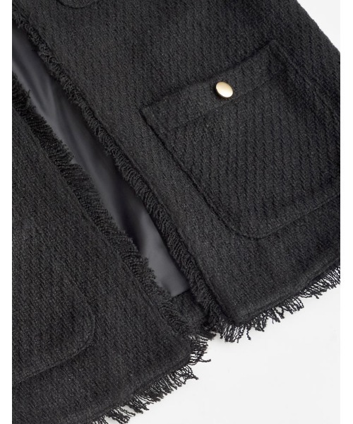 Re:EDIT（リエディ）の「MIXツイード金釦ベスト（ベスト・レディース・グレー/ブラック・LARGE/MEDIUM）」の16枚目の写真