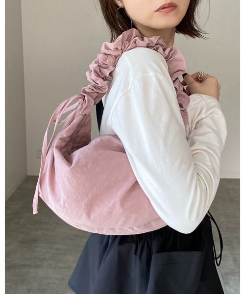 WCJ ピンク ギャザー ショルダーバッグ 撥水】ギャザーバッグ【WCJ-QU-119PNK】 | WCJ OFFICIAL WEB S