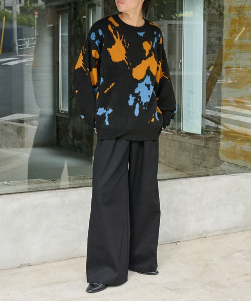 COLONY 2139(コロニートゥーワンスリーナイン)の「ヘビーツイルストレッチWタックパンツ(スラックス・メンズ・ベージュ/ブラック・LARGE/MEDIUM)」の19枚目の写真