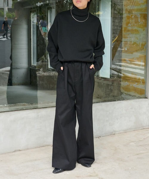 COLONY 2139(コロニートゥーワンスリーナイン)の「ヘビーツイルストレッチWタックパンツ(スラックス・メンズ・ベージュ/ブラック・LARGE/MEDIUM)」の15枚目の写真