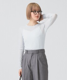 Ray BEAMS | Ray BEAMS /?テレコ リブ クルーネック トップス(Tシャツ/カットソー)