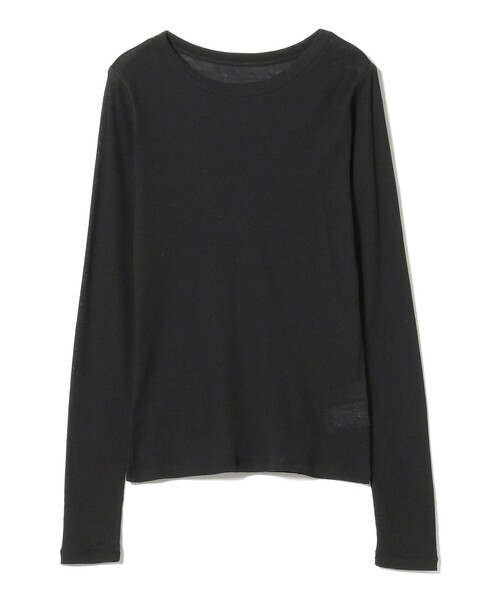 Ray BEAMS（レイビームス）の「【4/2値下げ】テレコ リブ クルーネック トップス（Tシャツ/カットソー・レディース・ブルー/ブラック/ホワイト・ONE SIZE）」の13枚目の写真