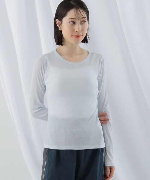 Ray BEAMS(レイビームス)の「テレコ リブ クルーネック トップス(Tシャツ/カットソー・レディース・ブルー/ブラック/ホワイト・ONE SIZE)」の18枚目の写真