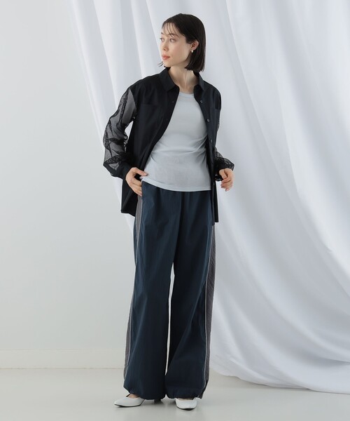 Ray BEAMS(レイビームス)の「テレコ リブ クルーネック トップス(Tシャツ/カットソー・レディース・ブルー/ブラック/ホワイト・ONE SIZE)」の22枚目の写真