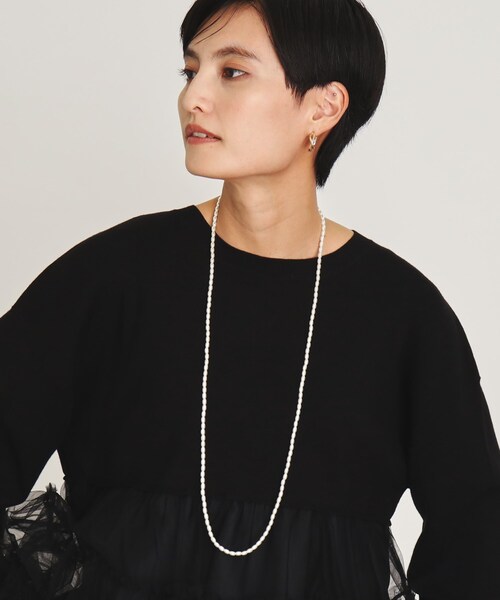 OPAQUE.CLIP（オペークドットクリップ）の「◆フェイクパールフックネックレス（ネックレス・レディース・ゴールド/シルバー・00）」の7枚目の写真