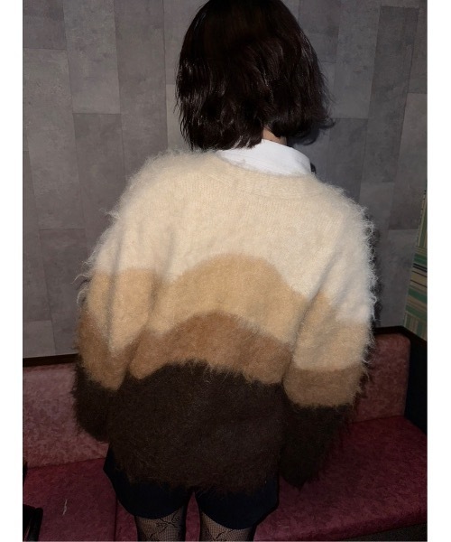 カーディガン kanane× INTERFACTORY mohair knit レディース INTER FACTORY（インターファクトリー）の「kanane