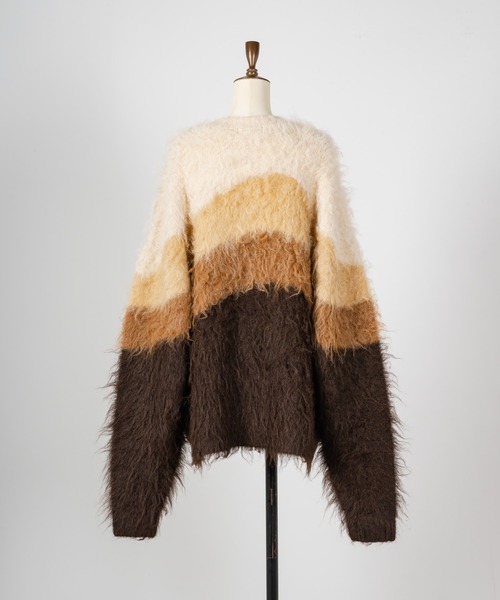 INTER FACTORY（インターファクトリー）の「kanane× INTERFACTORY mohair knit（カーディガン/ボレロ・レディース・ブラウン・FREE）」の9枚目の写真