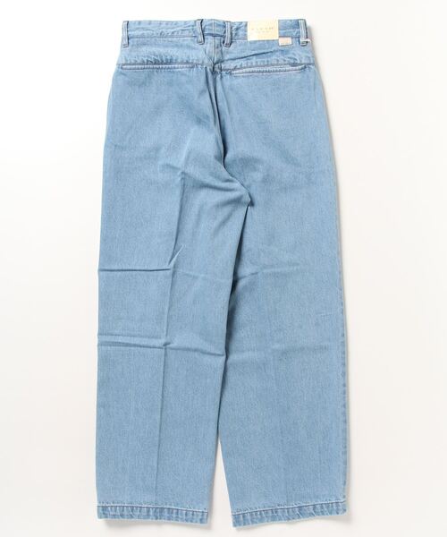 FARAH（ファーラー）の「FARAH / ファーラー：One-tuck Wide Pants：FR0301-M4001[AST]（デニムパンツ・メンズ・ブルー系その他・32/30）」の2枚目の写真