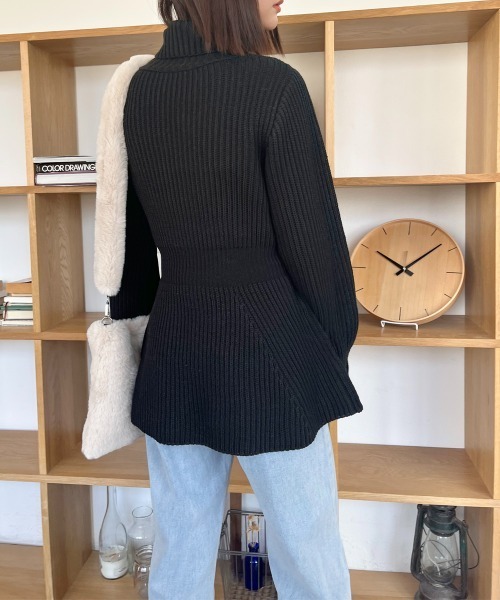 セール】タートルネックペプラムニット（ニット/セーター）｜Rejoule