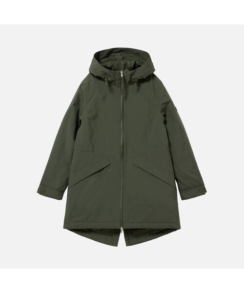 AIGLE（エーグル）の「ゴアテックス インサレーションフーデッドジャケット（マウンテンパーカー・レディース・ブラック/ベージュ/モスグリーン・38/36/40）」の22枚目の写真